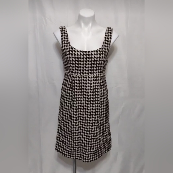 Vineyard Vines Houndstooth Wool Blend Jumper Dress Size 10 Preppy Classic Glam